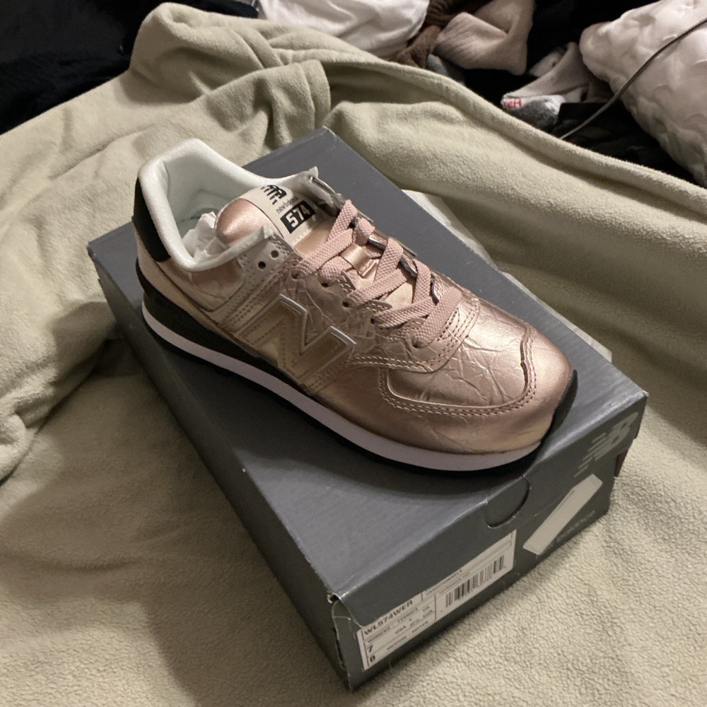 New Balance Women's Rose Gold Sneakers